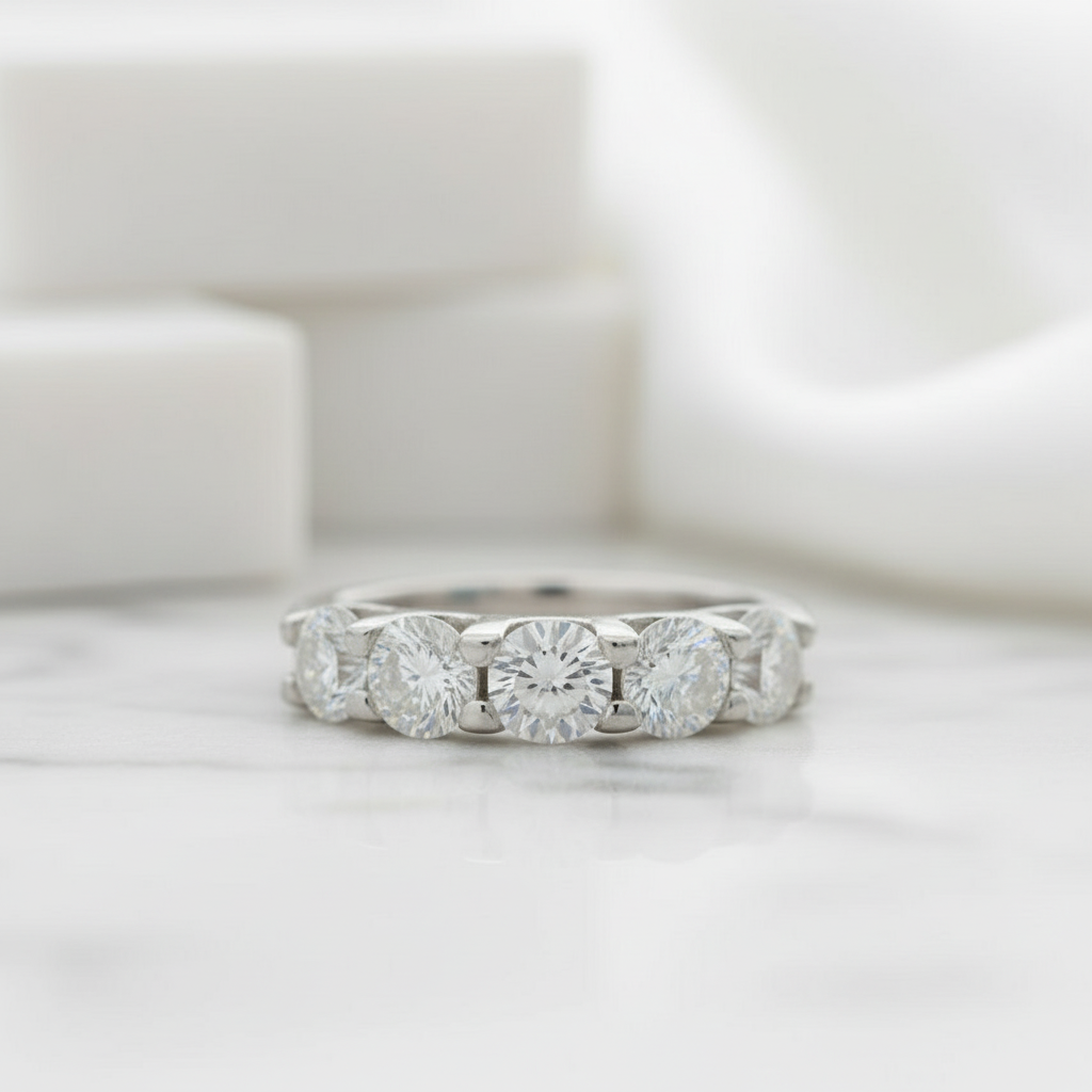 1.25 ct Five Pieces Diamond Wedding Band-Evani Jewelry