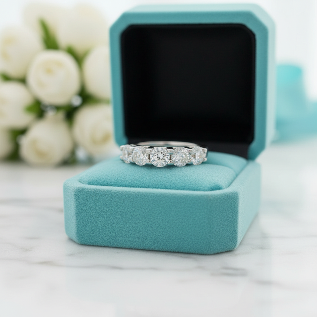 1.25 ct Five Pieces Diamond Wedding Band-Evani Jewelry