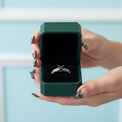 1.28 Ct Round Cut Black Diamond Option Engagement Ring - Evani Naomi Jewelry