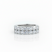 1.4 Ctw Round Diamond Option Half Eternity Wedding Band