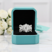 1.5 Ct Marquise Cut Diamond Insert Wedding Ring Set-Evani Jewelry