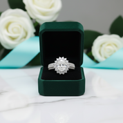 1.5 Ct Oval Cut Crackling Stone Engagement Ring - Evani Naomi Jewelry