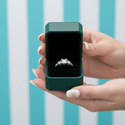 1.5 Ct Princess Cut Diamond Option Three Stone Engagement Ring