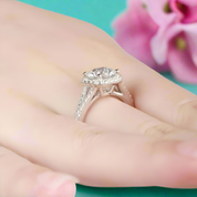 1.5 Ct Round Cut Split Shank Engagement Ring-Evani Naomi Jewelry