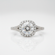 1.5 Ct Round Cut Split Shank Engagement Ring
