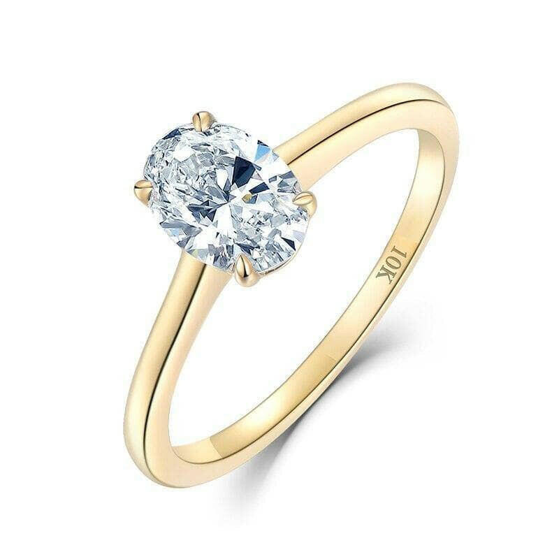 1.5 Ct Solitaire Oval Cut Diamond Engagement Ring-Evani Naomi Jewelry
