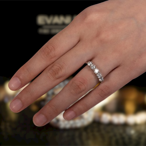 1.5 Cttw Round Diamond Wedding Band-Evani Naomi Jewelry