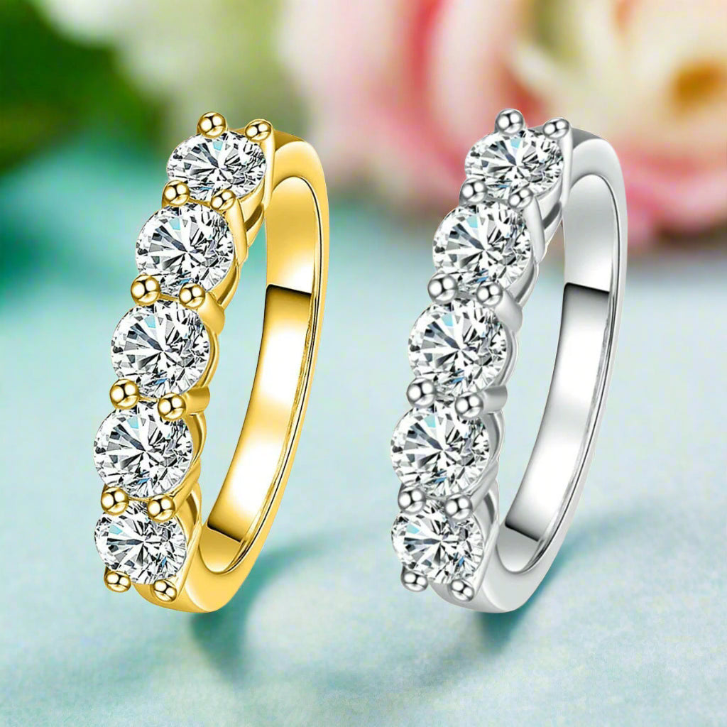 1.5 Cttw Round Diamond Wedding Band-Evani Naomi Jewelry