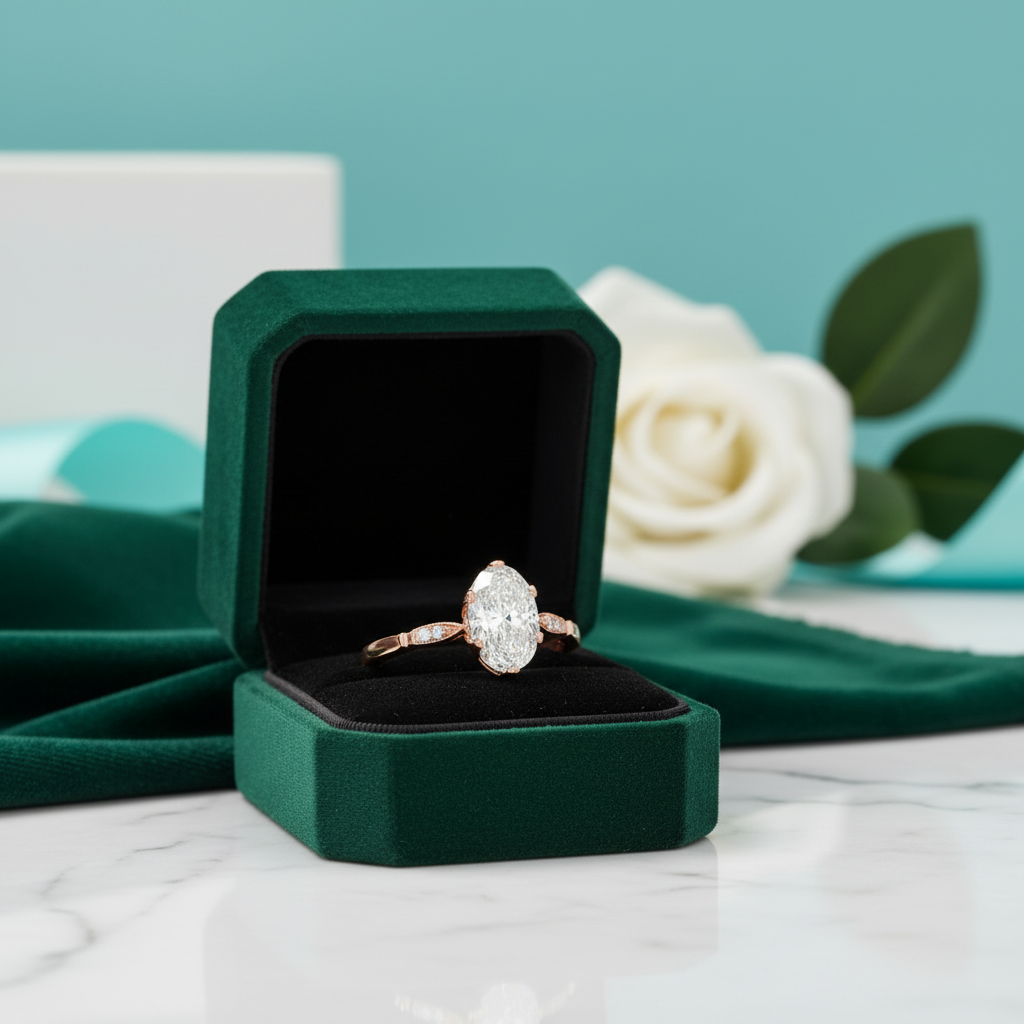 1.50 ct Oval Cut Diamond Option Engagement Ring - Evani Naomi Jewelry