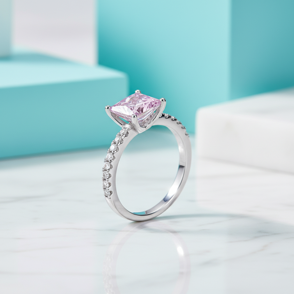 1.50 ct Tourmaline Princess-cut Engagement Ring