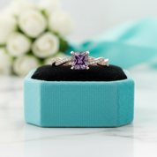 1.50 ct Princess Cut Alexandrite Twist Engagement Ring-Evani Jewelry