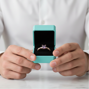 1.50 ct Princess Cut Alexandrite Twist Engagement Ring-Evani Jewelry