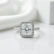 1.50 ct Princess-cut Diamond Halo Engagement Ring-Evani Jewelry