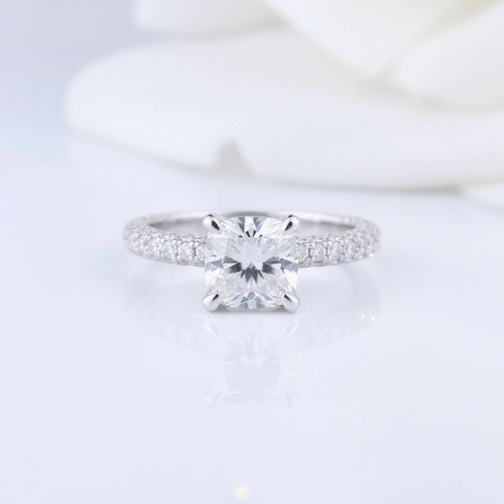 1.5ct Cushion Cushion Cut Diamond OptionEngagement Ring - Evani Naomi Jewelry