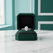 1.5ct Oval Cut Diamond OptionHalo 14K Engagement Ring - Evani Naomi Jewelry