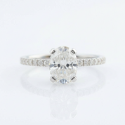 1.5ct Oval Cut Diamond OptionHalo 14K Engagement Ring - Evani Naomi Jewelry