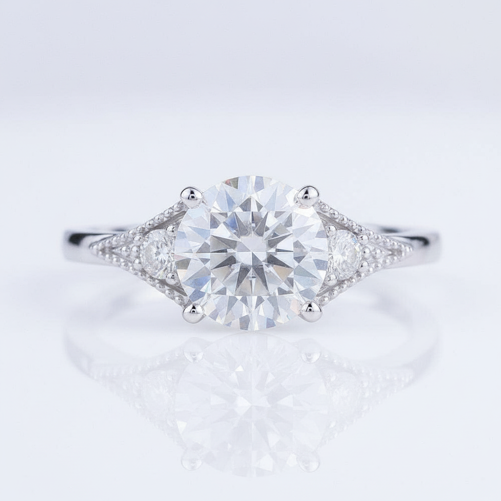 1.5ct Round Cut Diamond OptionEngagement Ring - Evani Naomi Jewelry