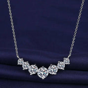 1.7 Ct Seven Stone Diamond Pendant Necklace-Evani Naomi Jewelry