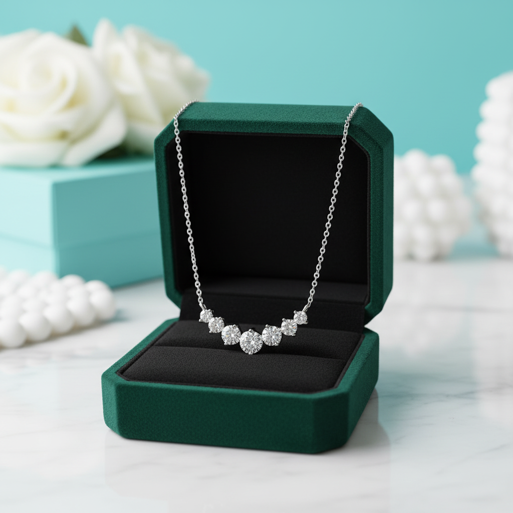 1.7 Ct Seven Stone Diamond Option Pendant Necklace - Evani Naomi Jewelry