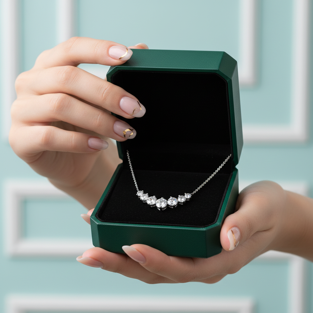 1.7 Ct Seven Stone Diamond Option Pendant Necklace - Evani Naomi Jewelry