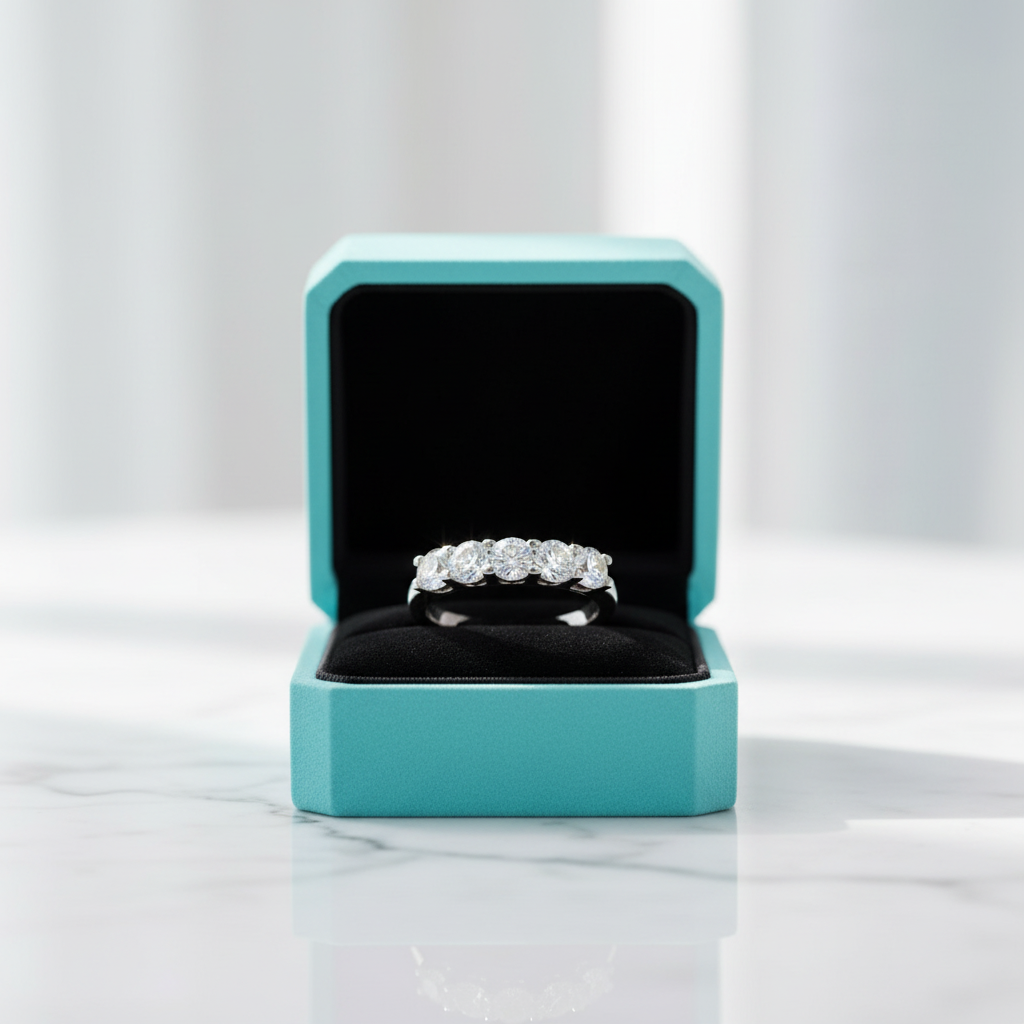 1.75 ct Seven Pieces Round Diamond Wedding Band-Evani Jewelry