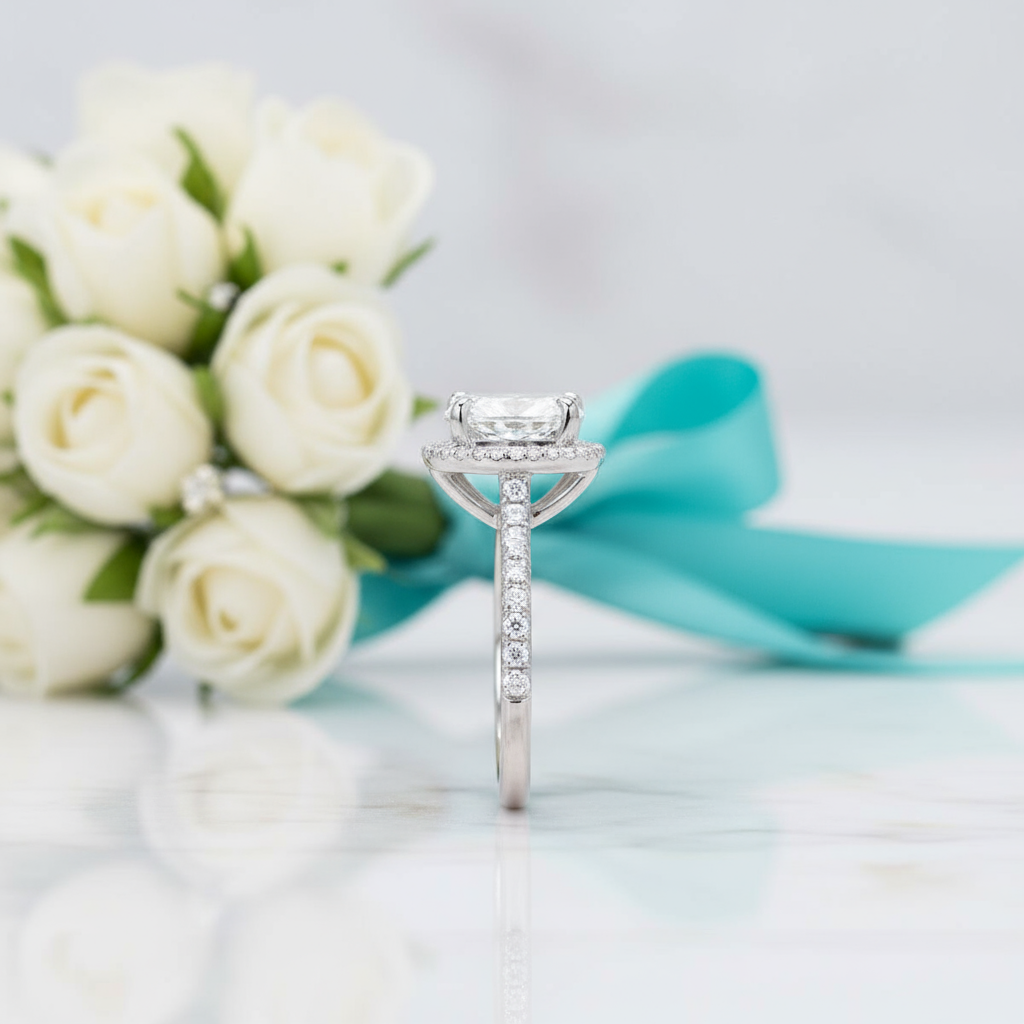 1.90 Ct Trillion Cut Diamond Engagement Ring
