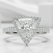 1.90 Ct Trillion Cut Diamond Engagement Ring