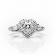 1ct Heart Cut Diamond OptionEngagement Ring - Evani Naomi Jewelry