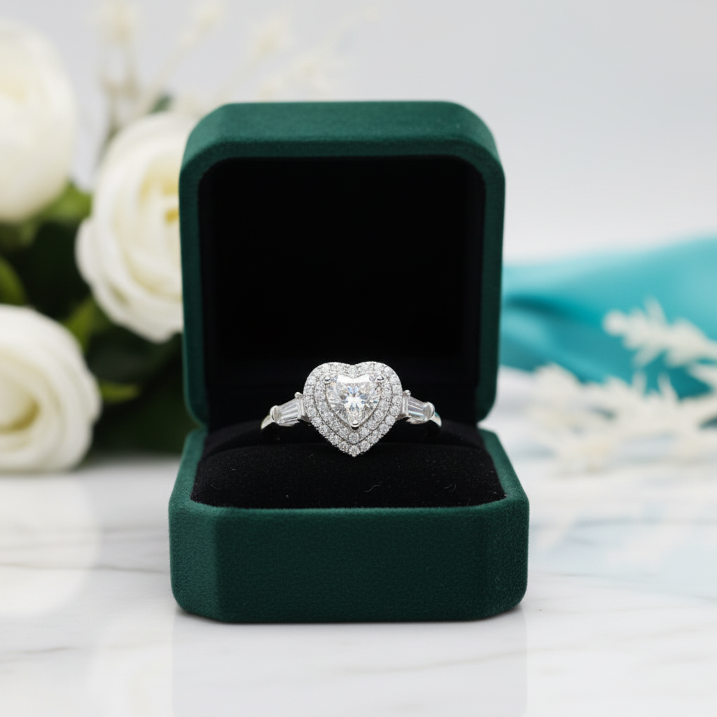 1ct Heart Cut Diamond OptionEngagement Ring - Evani Naomi Jewelry