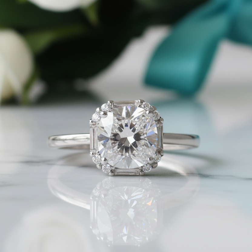 1ct Round Cut Diamond OptionEngagement Ring - Evani Naomi Jewelry