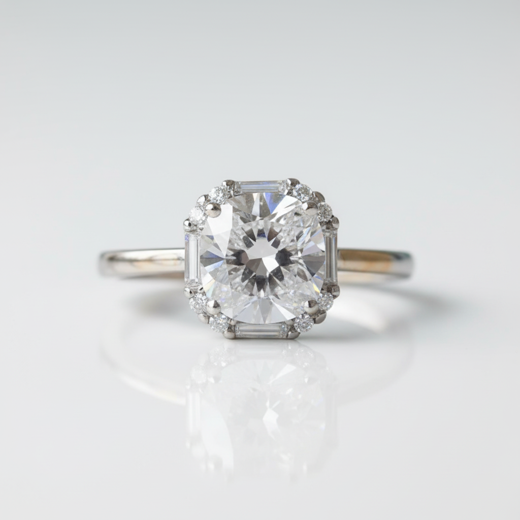 1ct Round Cut Diamond OptionEngagement Ring - Evani Naomi Jewelry
