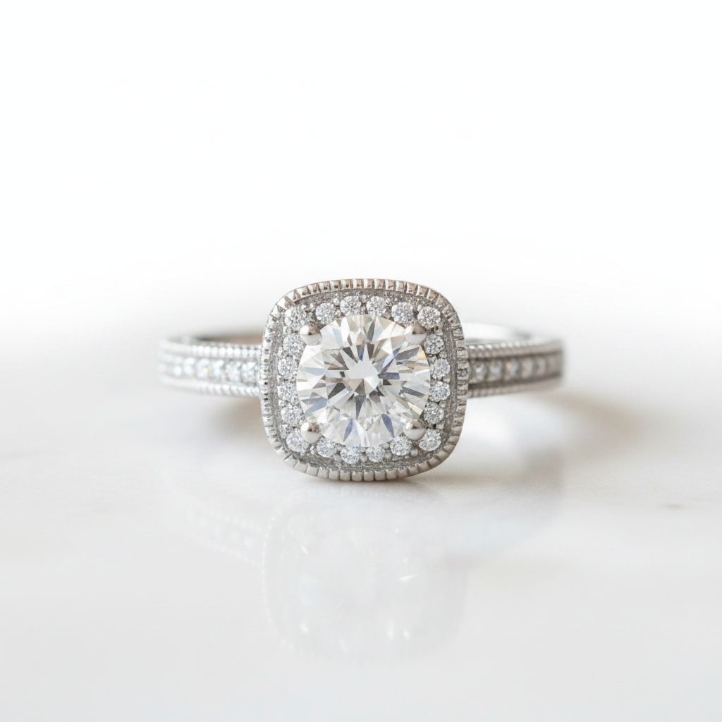 1ct Round Cut Diamond Option Solitaire Wedding Ring - Evani Naomi Jewelry