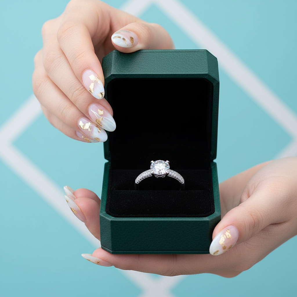 1ct VVS1 Round Cut Diamond OptionEngagement Ring - Evani Naomi Jewelry