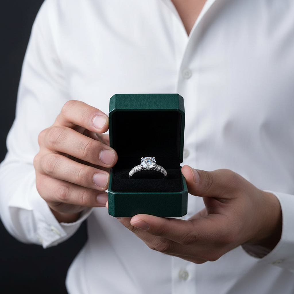 1ct VVS1 Round Cut Diamond OptionEngagement Ring - Evani Naomi Jewelry