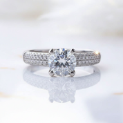 1ct VVS1 Round Cut Diamond OptionEngagement Ring - Evani Naomi Jewelry