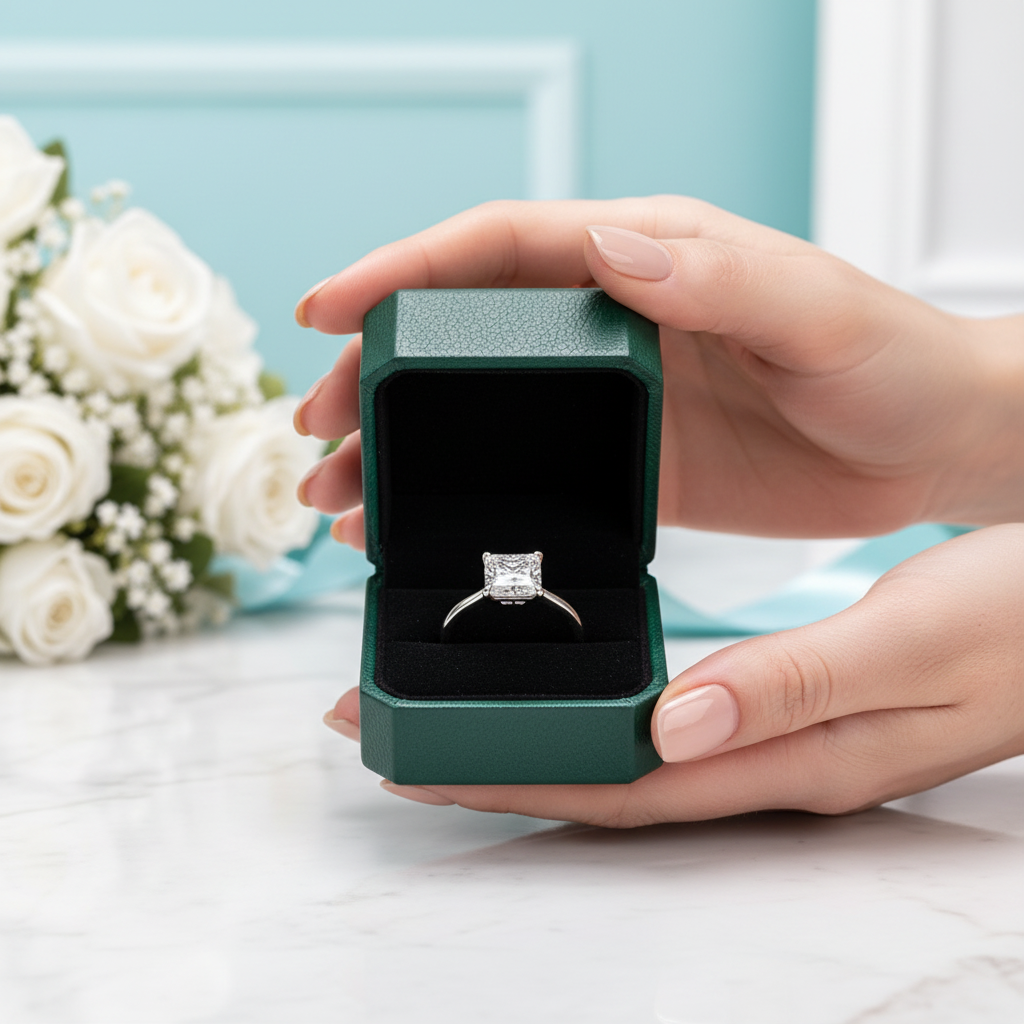 2.0 Ct Princess Cut Diamond Option Solitaire Engagement Ring