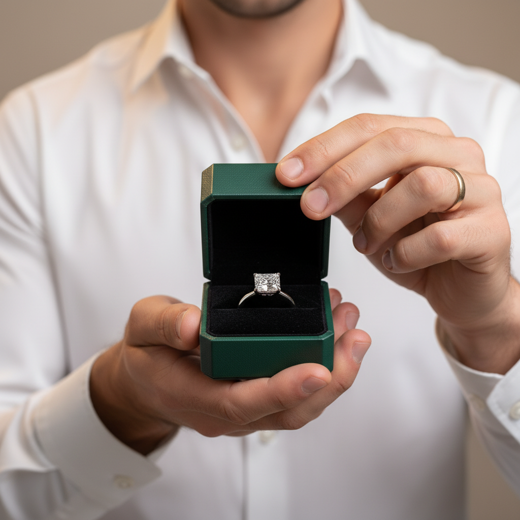 2.0 Ct Princess Cut Diamond Option Solitaire Engagement Ring