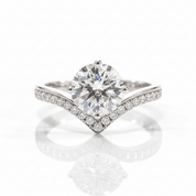 2.0 Ct Round Cut Diamond Option Crown Engagement Ring
