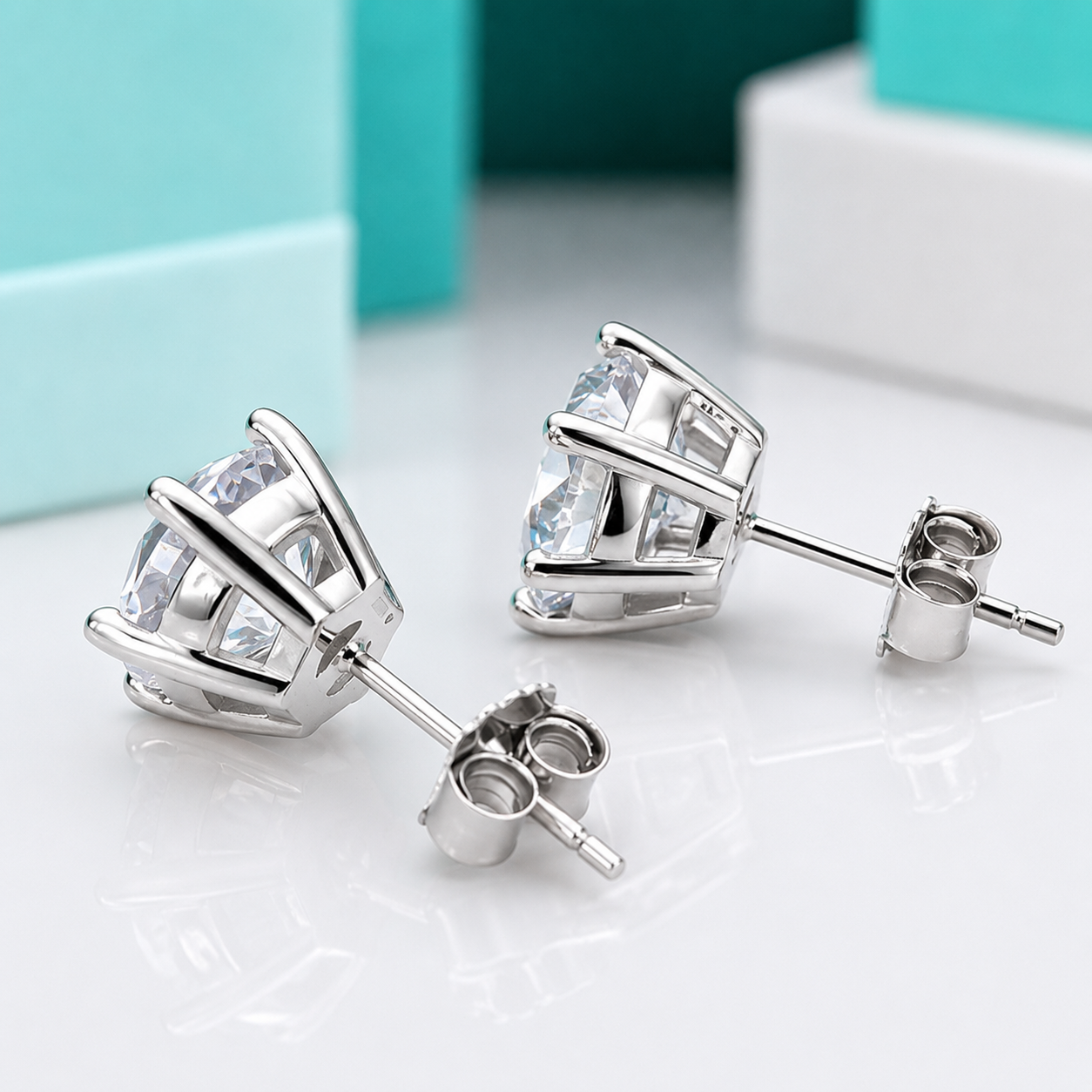 2.0 Ct Round Diamond Option Stud Earrings