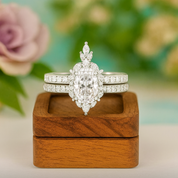Gothic Wedding Rings in 14k Gold Radiant Coffin Cut Diamond Birthstone