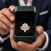 2.0 Ct Classic Round Cut Yellow Gold Diamond Option Solitaire Wedding Set - Evani Naomi Jewelry