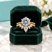 2.0 Ct Classic Round Cut Yellow Gold Diamond Option Solitaire Wedding Set - Evani Naomi Jewelry