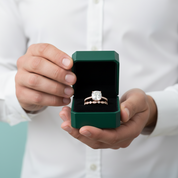 2.0 Ct Cushion Cut Diamond Option Bridal Ring Set - Evani Naomi Jewelry