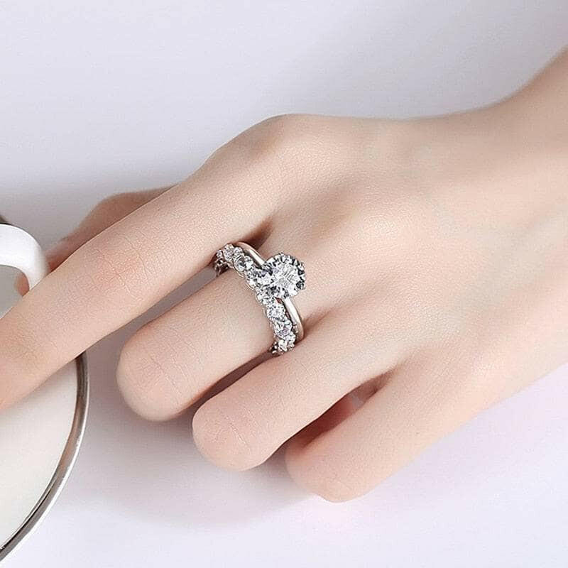 2.0 Ct Diamond Bridal Ring Set-Evani Naomi Jewelry