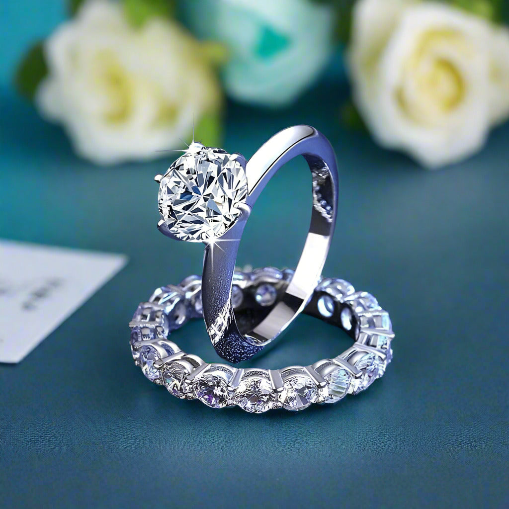 2.0 Ct Diamond Bridal Ring Set-Evani Naomi Jewelry