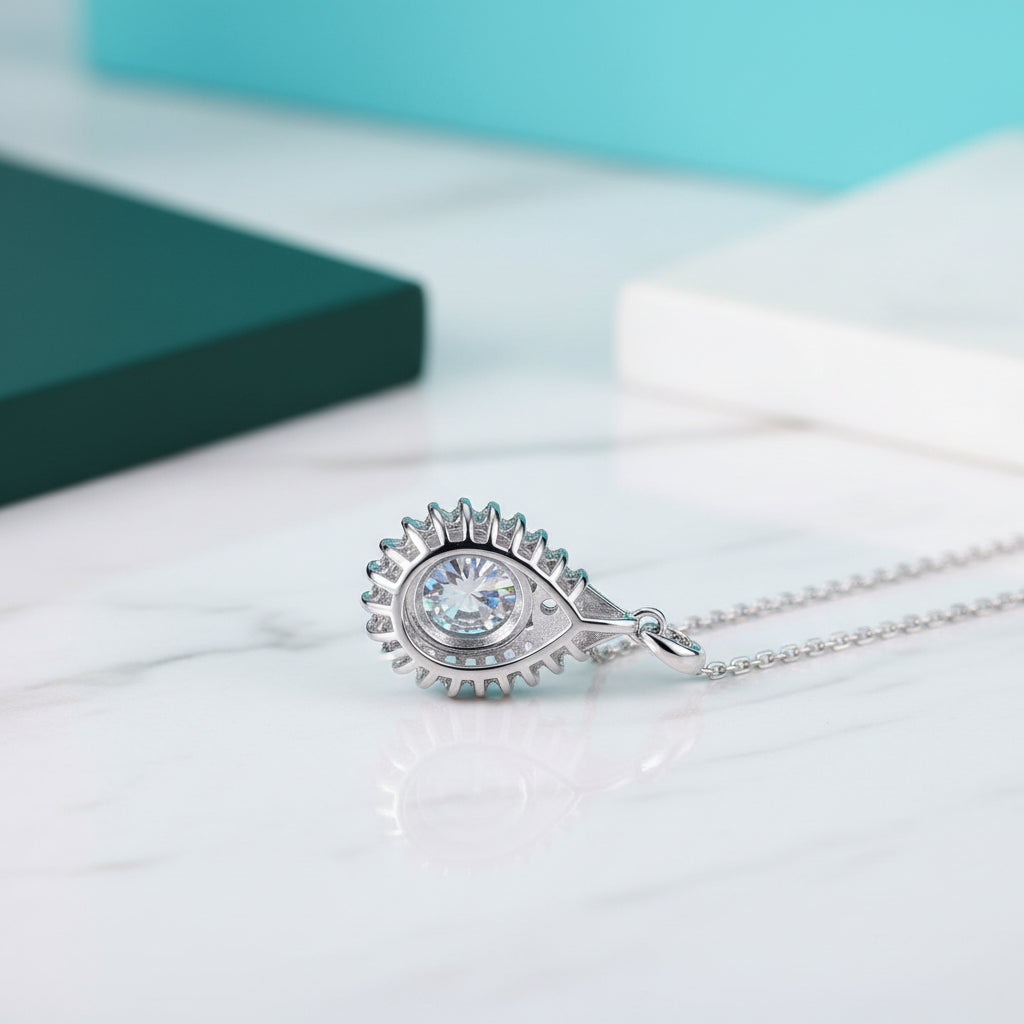 2.0 Ct Diamond Water Drop Shaped Pendant Necklace-Evani Jewelry