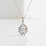 2.0 Ct Diamond OptionWater Drop Shaped Pendant Necklace