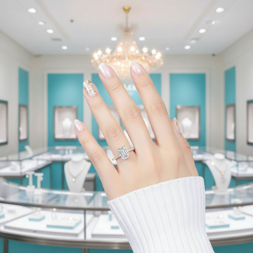 2.0 Ct Emerald Cut 14K Yellow Gold Engagement Ring-Evani Jewelry