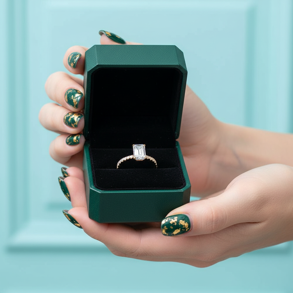 2.0 Ct Emerald Cut 14K Yellow Gold Engagement Ring - Evani Naomi Jewelry