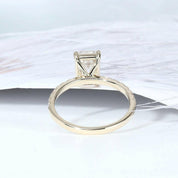 2.0 Ct Emerald Cut 14K Yellow Gold Engagement Ring-Evani Naomi Jewelry